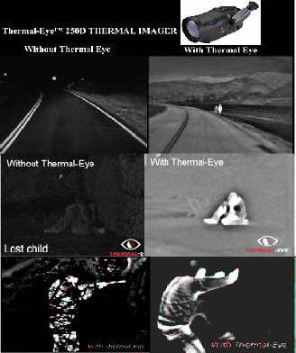 Thermal Imaging Photo's, Thermal Image Sample Photo's, Thermal Image vs Night Vision, IR image, IR images vs Night Vision images